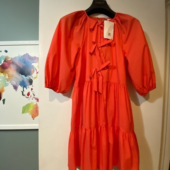 Cinq à Sept Lynn Tiered Puff Sleeve Dress NWT - Picture 4 of 9